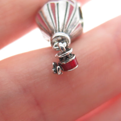 PANDORA 925 Sterling Silver Enamel Air Balloon Dangle Charm