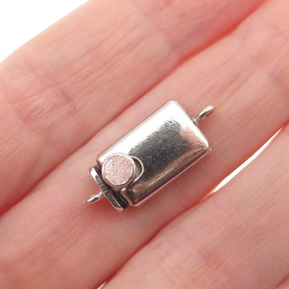 925 Sterling Silver Vintage Bracelet / Necklace Box Lock Clasp