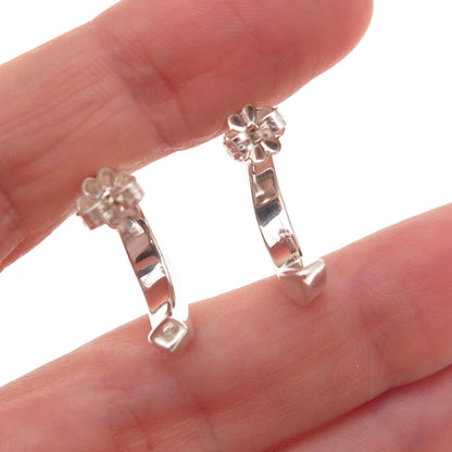 Tiffany & Co. 925 Sterling Silver Vintage Twisted Hoop Earrings
