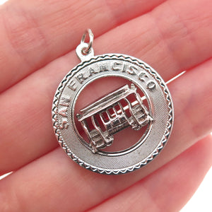 M&M Mark Mercy 925 Sterling Silver Vintage San Francisco Cable Car Charm Pendant