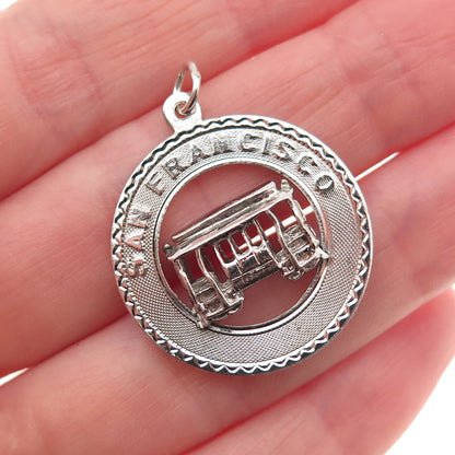 M&M Mark Mercy 925 Sterling Silver Vintage San Francisco Cable Car Charm Pendant