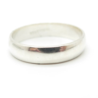 925 Sterling Silver Vintage Mexico Classic Band Ring Size 12.25
