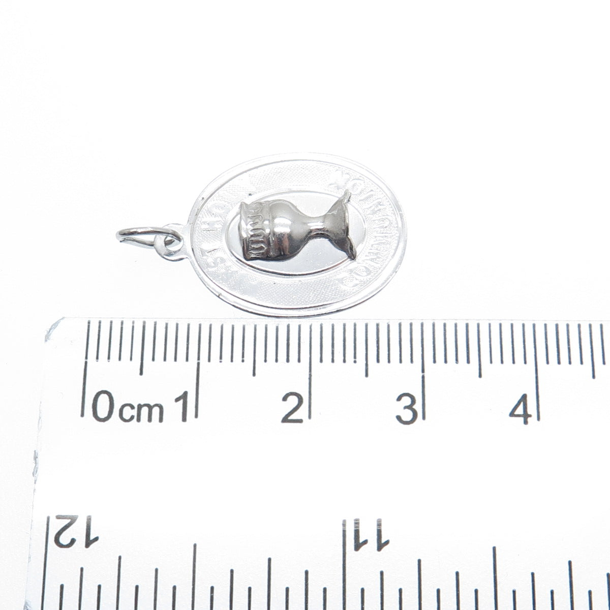 925 Sterling Silver Vintage First Holy Communion Religious Charm Pendant