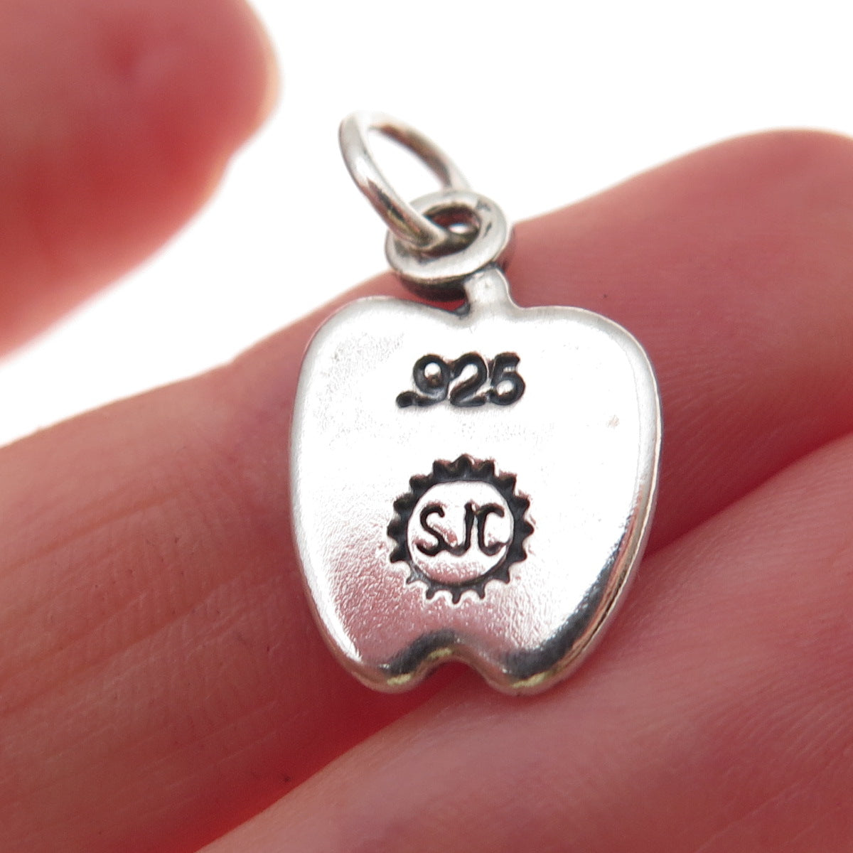 Sundancer 925 Sterling Silver Vintage #1 Teacher Apple Oxidized Charm Pendant