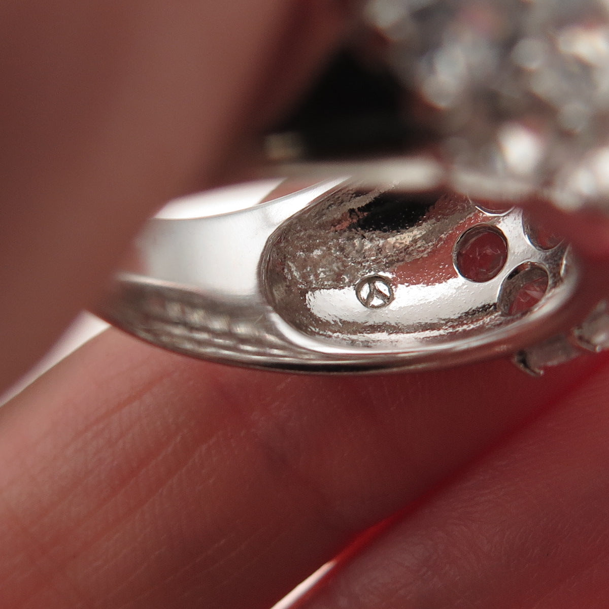 925 Sterling Silver Real Round-Cut White Topaz Dome Ring Size 5.5