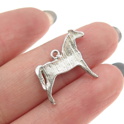 925 Sterling Silver Vintage Horse Pendant
