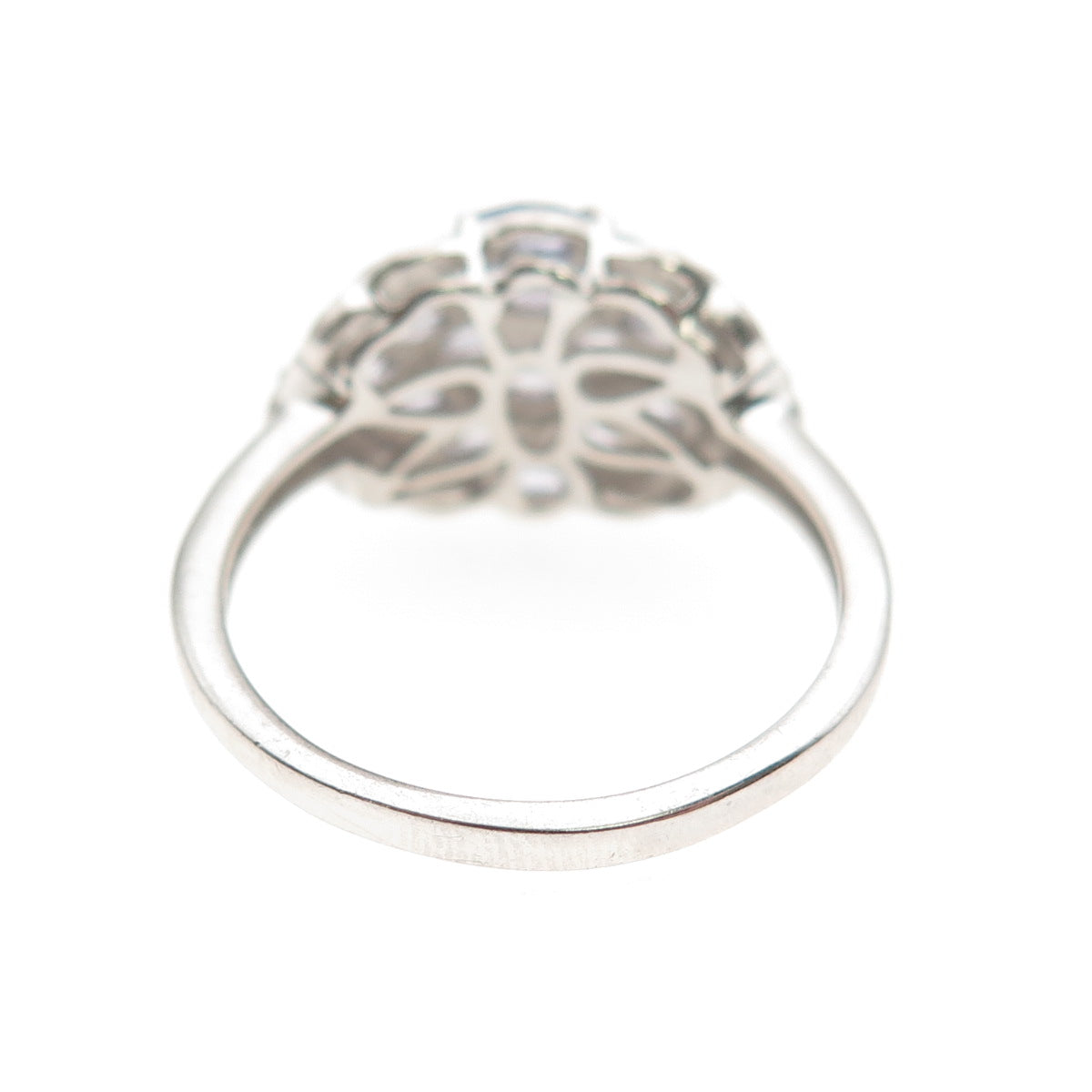 Chuck Clemency 925 Sterling Silver Real Marquise-Cut Tanzanite Ring Size 7