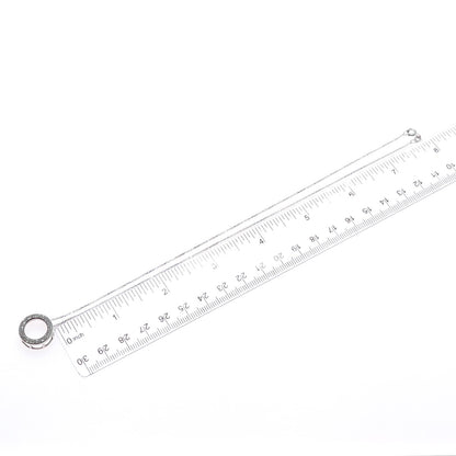 925 Sterling Silver Italy Real Diamond Circle of Life Cable Chain Necklace 16"