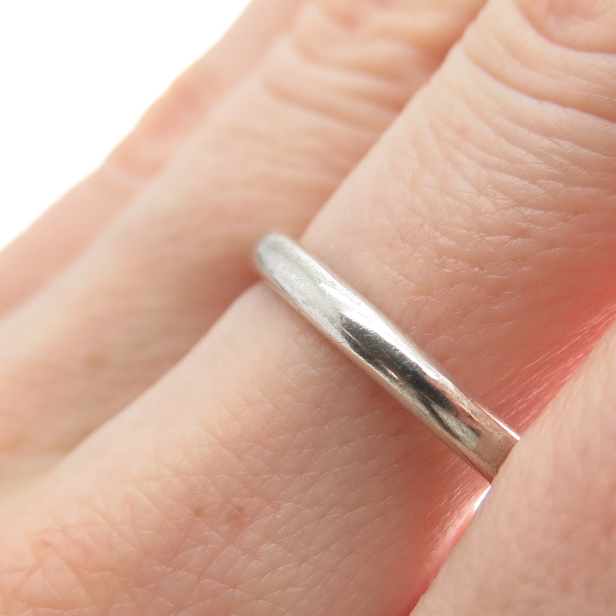 925 Sterling Silver Vintage UTC Classic Wedding Band Ring Size 10.25