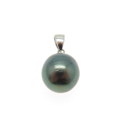 925 Sterling Silver Real Tahitian Pearl Minimalist Pendant