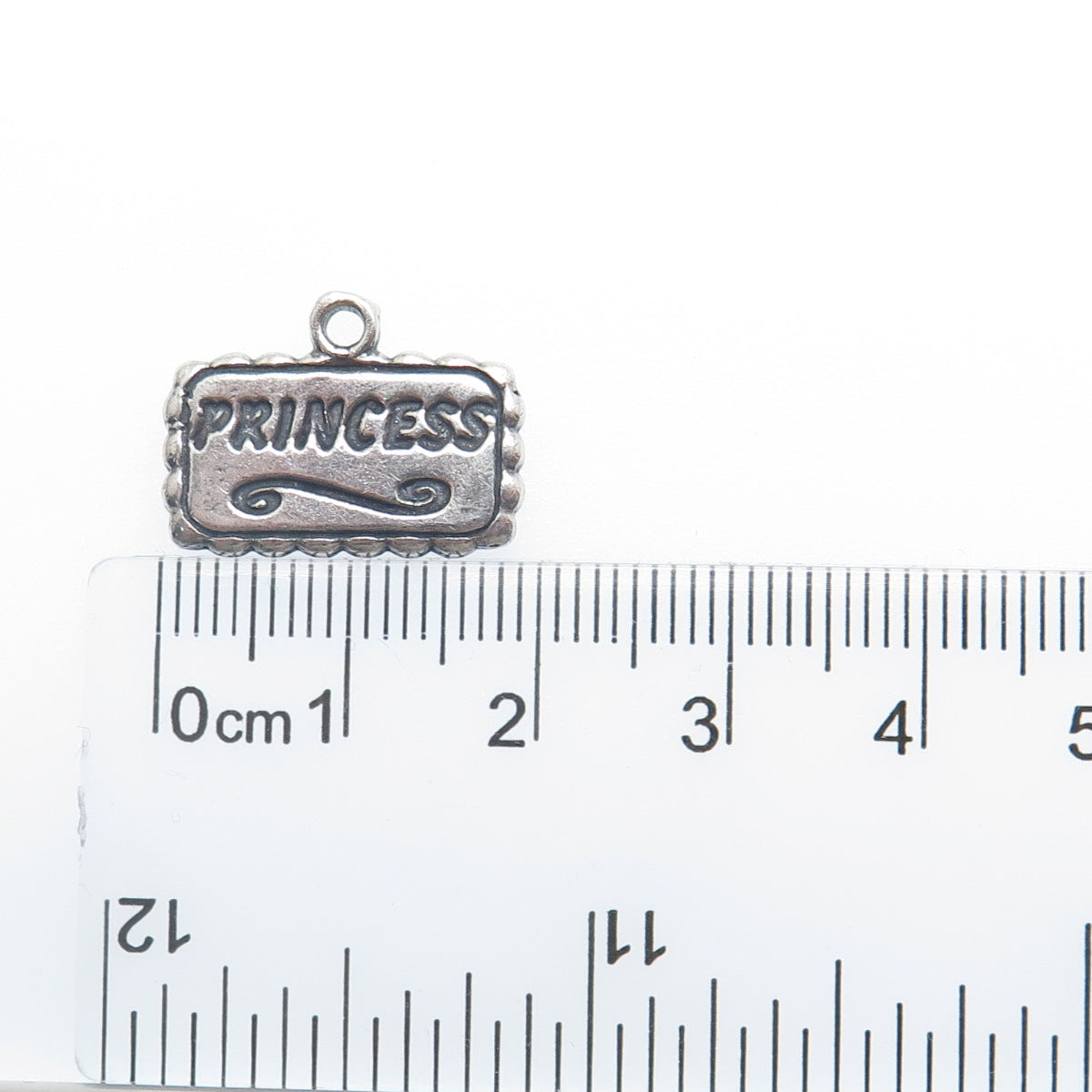 SUNDANCER 925 Sterling Silver Vintage Princess Minimalist Charm Pendant
