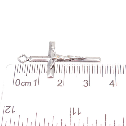 Tru-Kay 925 Sterling Silver Vintage Crucifix Cross Charm Pendant