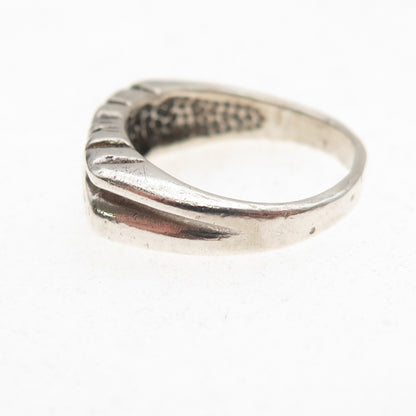 925 Sterling Silver Vintage Jesus Oxidized Name Ring Size 4.75
