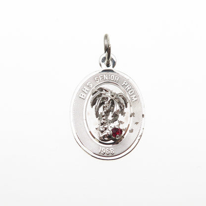 Town & Country Sterling Silver Vintage 1968 Rhinestone BHS Senior Prom Pendant