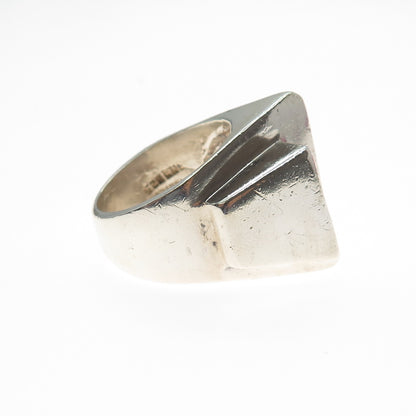 925 Sterling Silver Vintage Mexico Modernist Ring Size 7.25