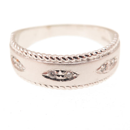 925 Sterling Silver Round-Cut C Z Ring Size 10