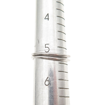 BEAU 925 Sterling Silver Vintage Real Diamond Heart Spiral Ring Size 5.5