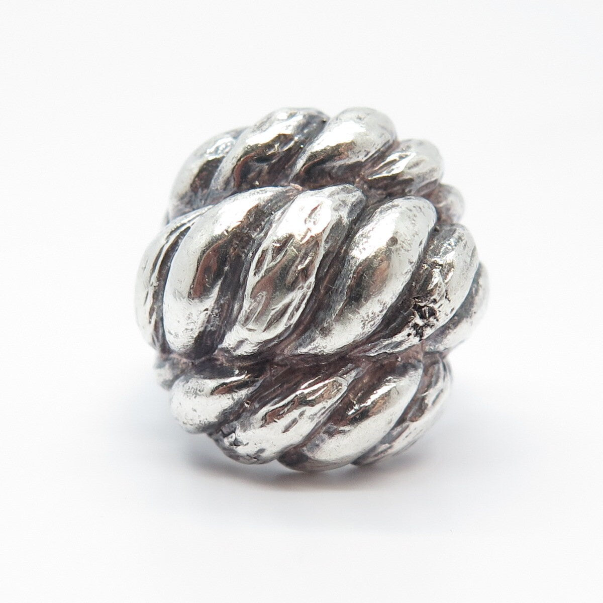 925 Sterling Silver Vintage Twisted Wide Ring Size 6
