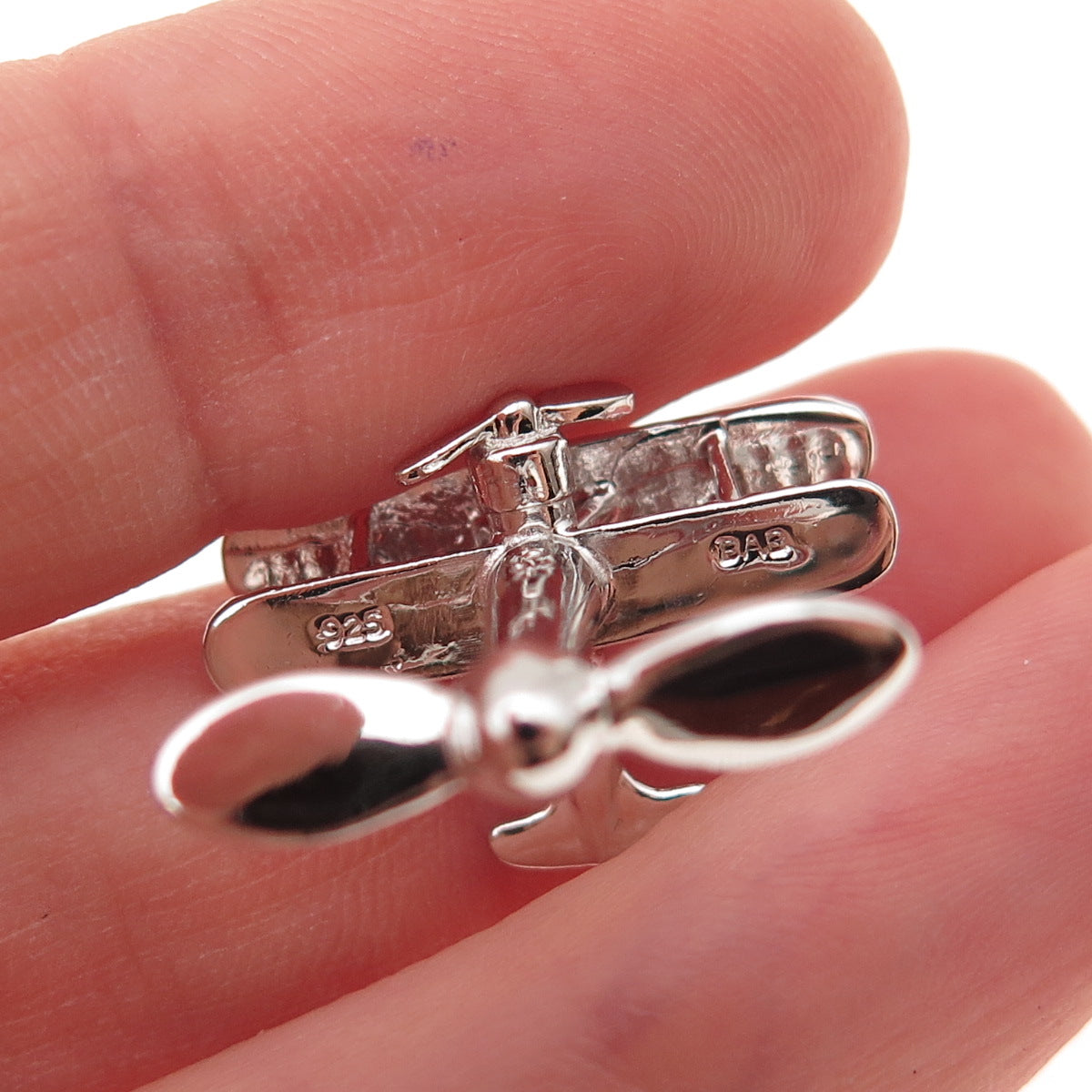 B.A. Ballou 925 Sterling Silver Vintage Airplane Cufflinks
