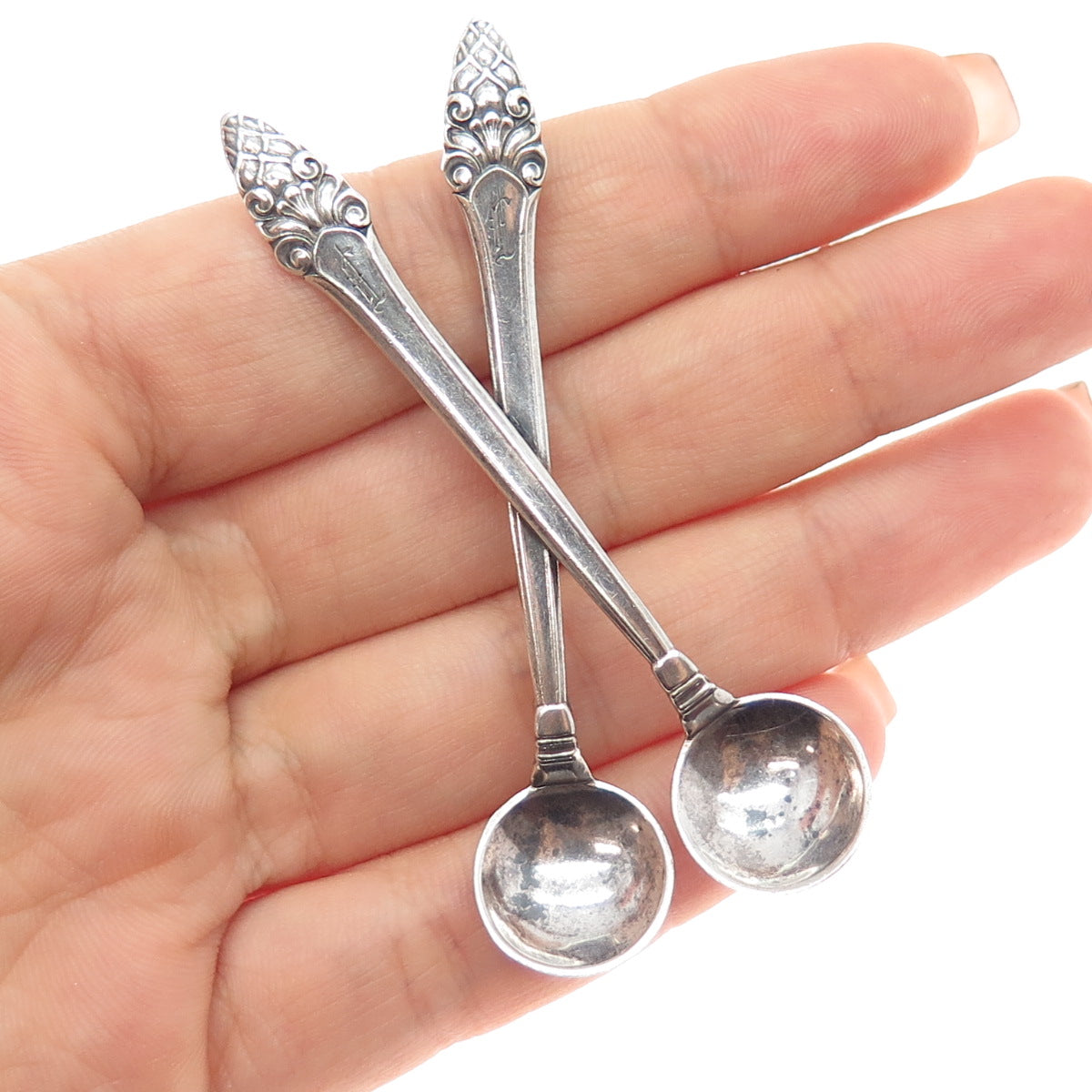 GORHAM 925 Sterling Silver Antique 1941 Sovereign-Old Crossed Spoon Pin Brooch
