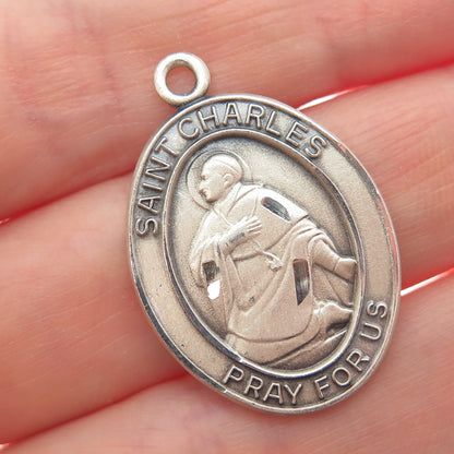 925 Sterling Silver Vintage JCC St. Charles Religious Charm Pendant