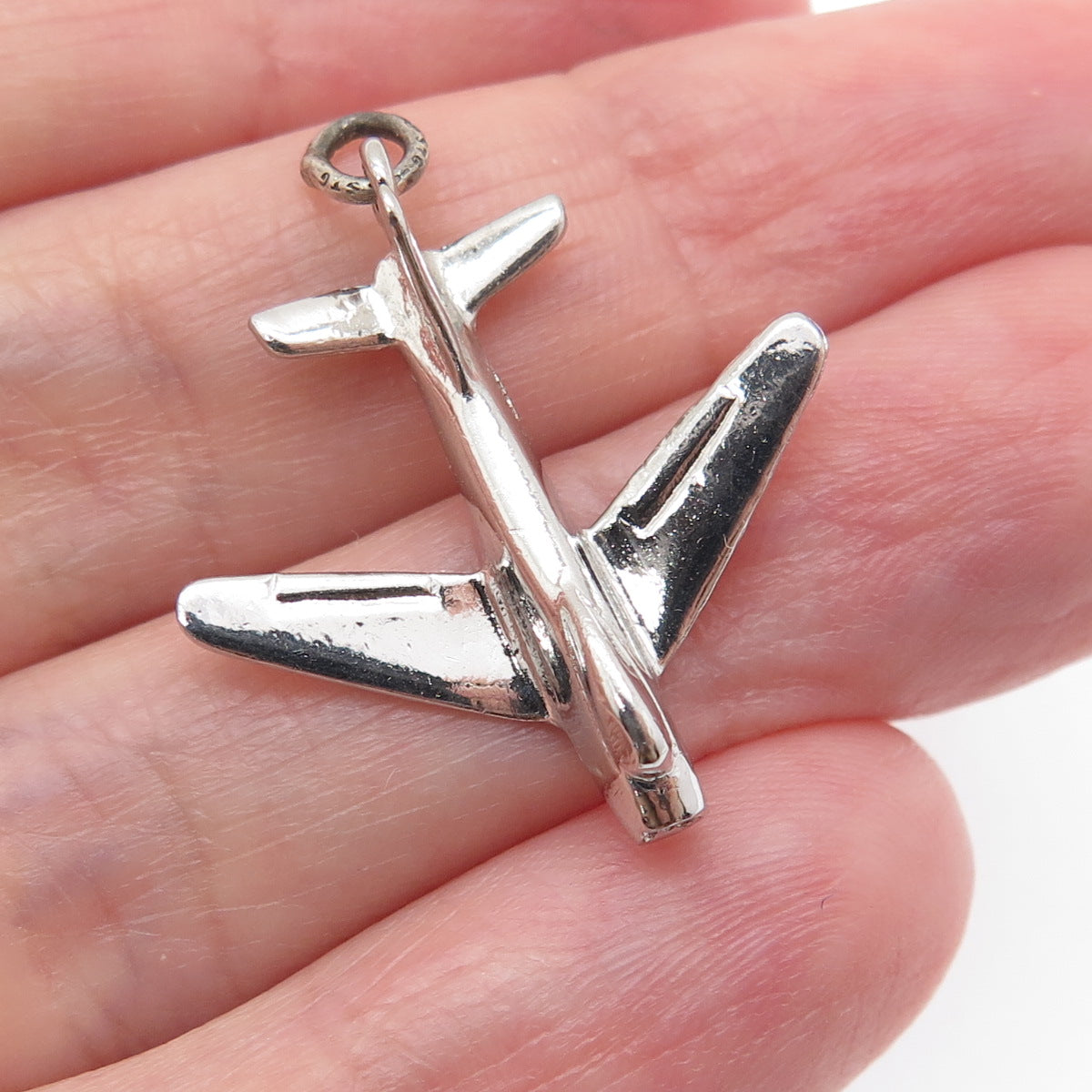 GRIFFITH & SONS CO. 925 Sterling Silver Vintage Aircraft 3D Charm Pendant