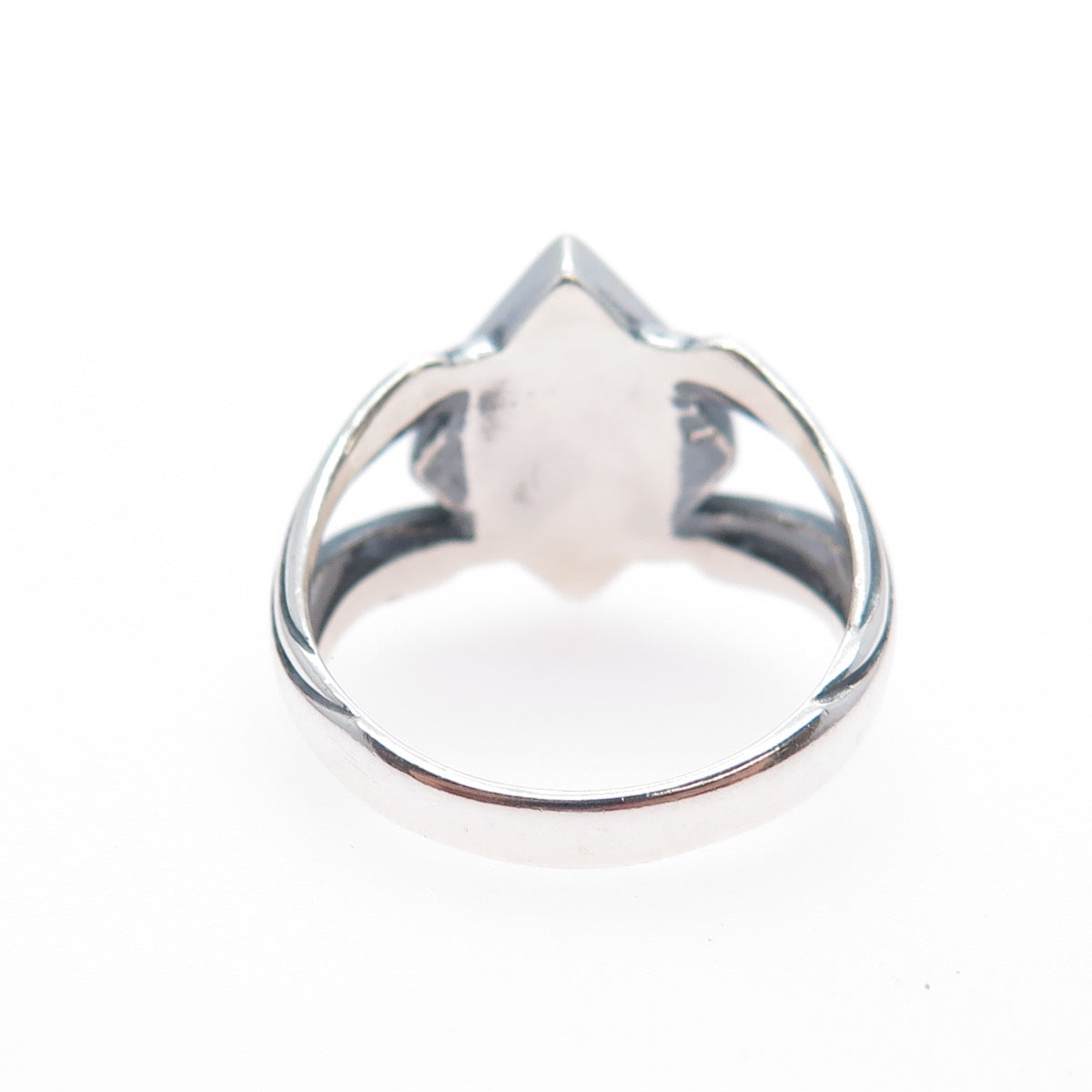 CAROLYN POLLACK Sterling 2-Tone Vintage Turquoise & Jasper Inlay Ring Size 6.25