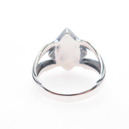 CAROLYN POLLACK Sterling 2-Tone Vintage Turquoise & Jasper Inlay Ring Size 6.25