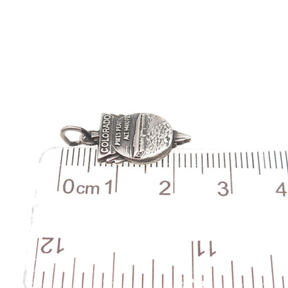BATES & KLINKE Sterling Silver Antique Art Deco Colorado Pikes Peak Mini Pendant