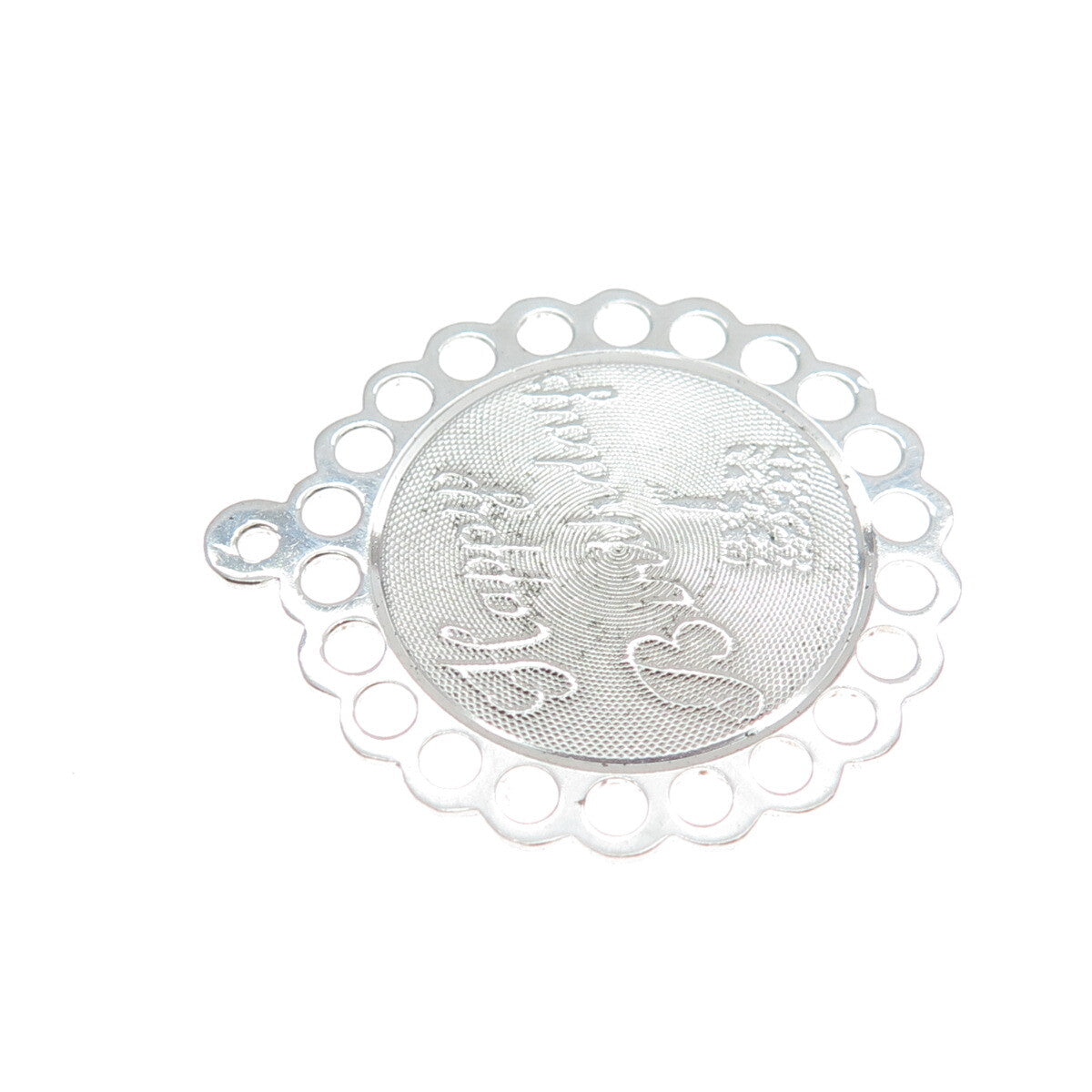 TOWN & COUTRY 925 Sterling Silver Vintage "Happy Birthday" Cake Pendant