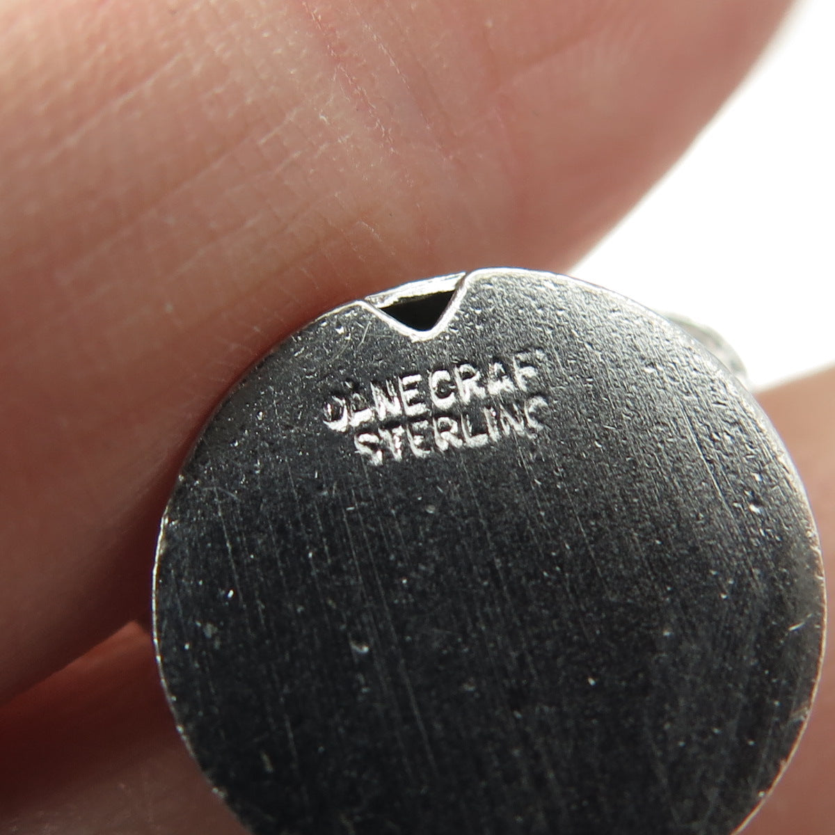 DANECRAFT Sterling Silver Antique Art Deco Rotary Telephone Minimalist Pendant