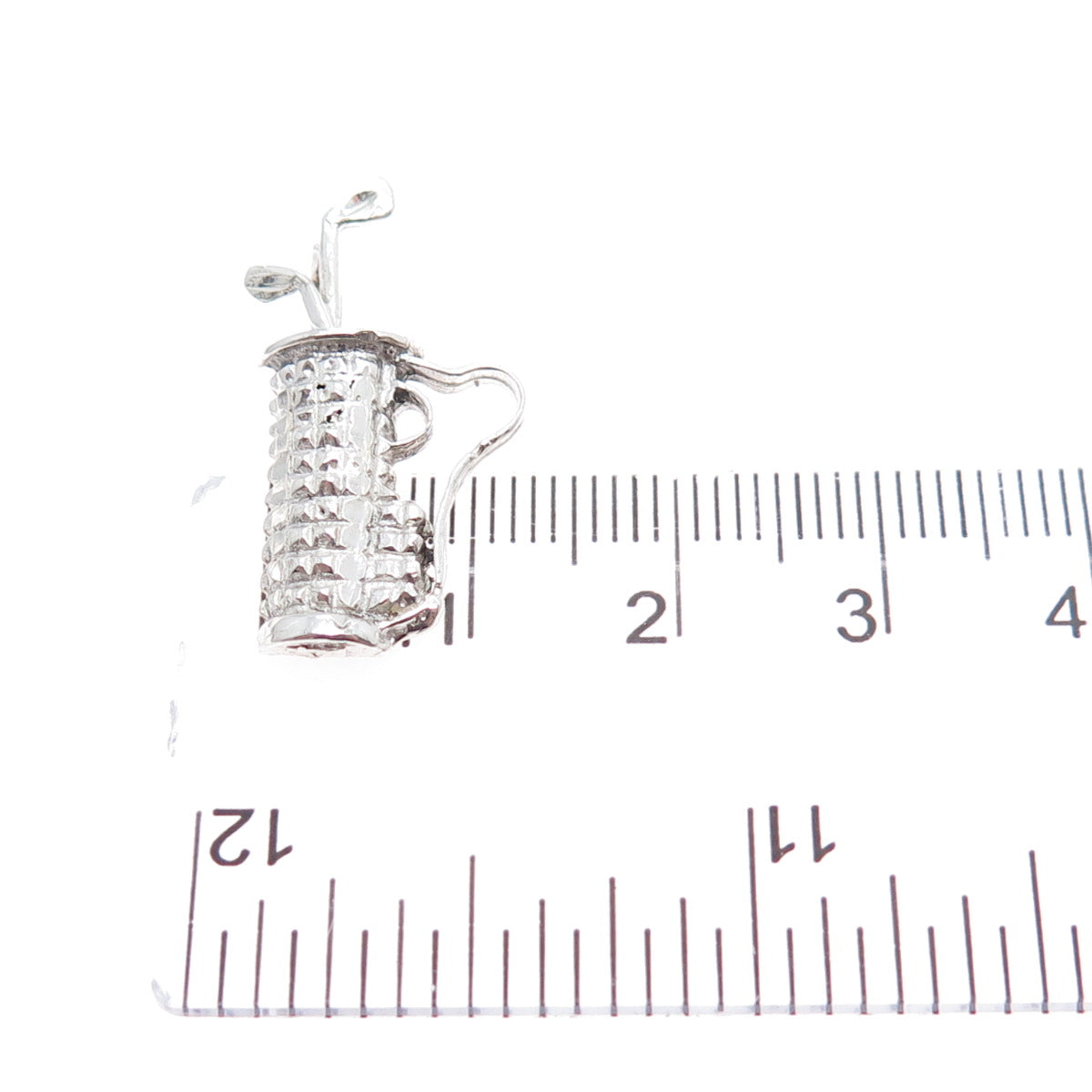 925 Sterling Silver Vintage Gold Club Minimalist Charm Pendant