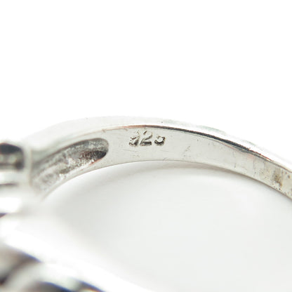 925 Sterling Silver Vintage Friendly Dolphin & Star Ring Size 6.75