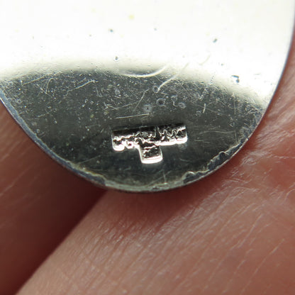 925 Sterling Silver Antique Art Deco St. Christopher Medal Religious Pendant