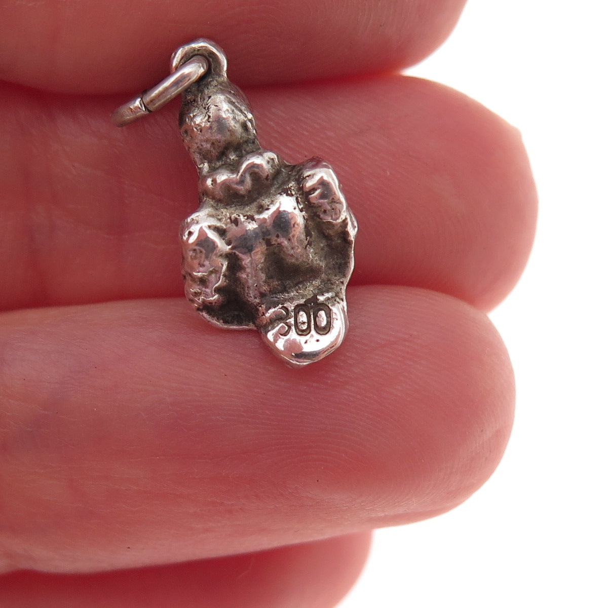 800 Silver Antique Art Deco Bust of William Shakespeare Charm Pendant