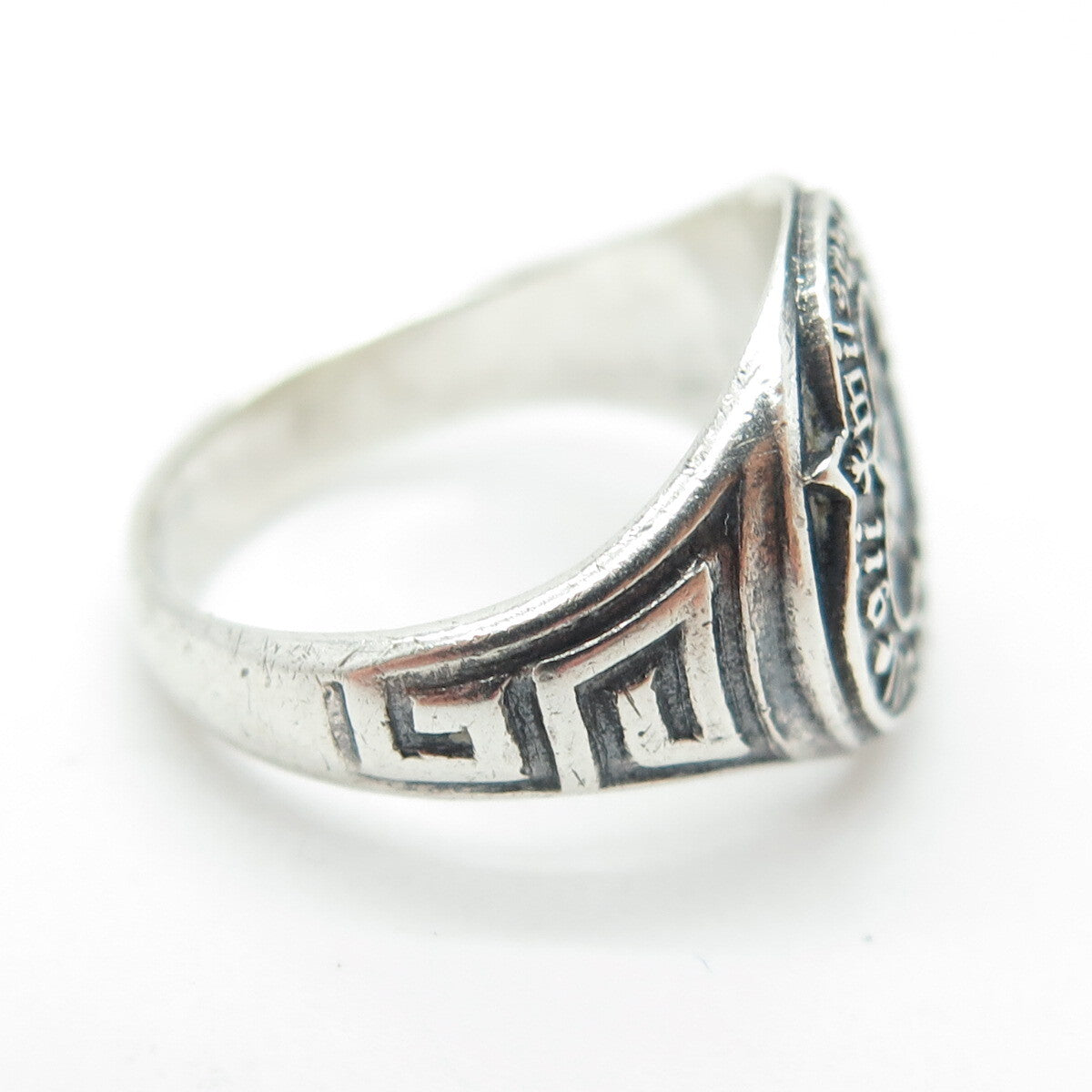 G. WM REISNER Sterling Silver Vintage Catholic Religious School Ring Size 4.75