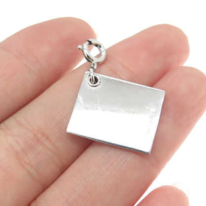 925 Sterling Silver Vintage "My Diary" Charm Pendant