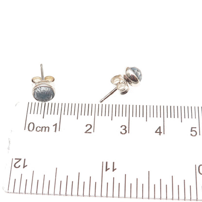 Pandora 925 Sterling Silver Blue Crystal March Birthstone Stud Earrings