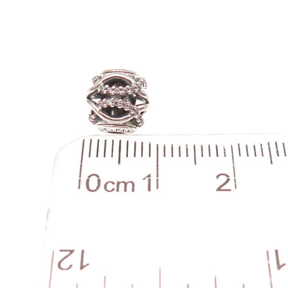 Pandora 925 Sterling Silver C Z Essence Caring Slide Bead Charm