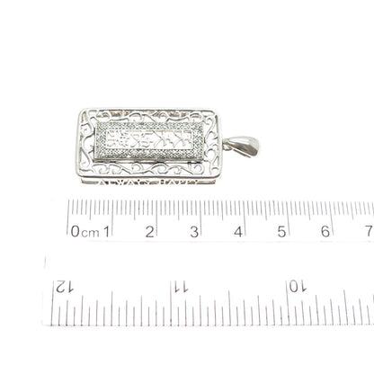925 Sterling Silver Real Diamond Always Happy Chinese Character Charm Pendant