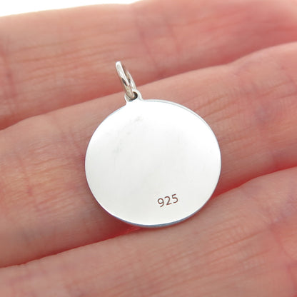 925 Sterling Silver Brown Enamel Dog & Cat Friendship Minimalist Charm Pendant