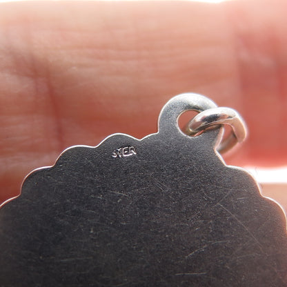 LAMODE 925 Sterling Silver Vintage Happy Anniversary Charm Pendant
