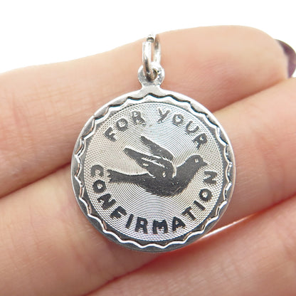 925 Sterling Silver Vintage "For Your Confirmation" Pendant