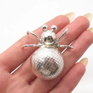 925 Sterling Silver Vintage Mexico Beatle Insect Pin Brooch