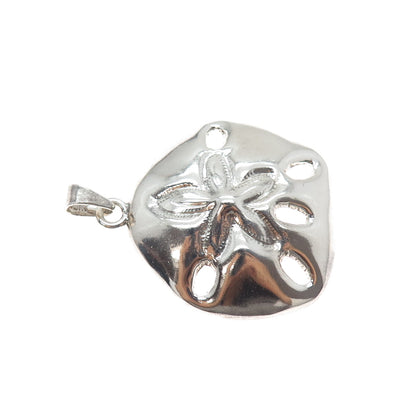 925 Sterling Silver Vintage Sand Dollar Pendant