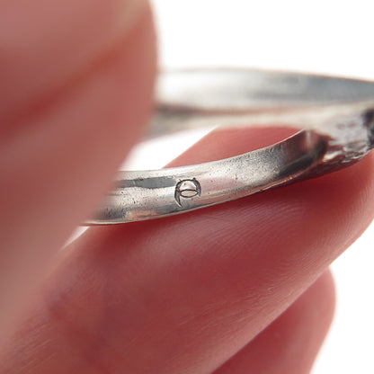 925 Sterling Silver Vintage Modernist Oxidized Ring Size 6.75