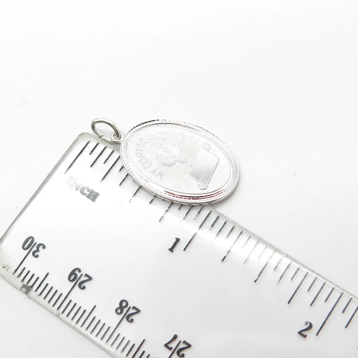 925 Sterling Silver Vintage Griffith & Sons My Confirmation Oval Pendant