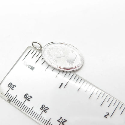 925 Sterling Silver Vintage Griffith & Sons My Confirmation Oval Pendant