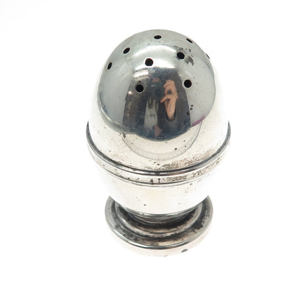 830S Silver Antique Scandinavian Egg Oxidized Salt / Pepper Shaker