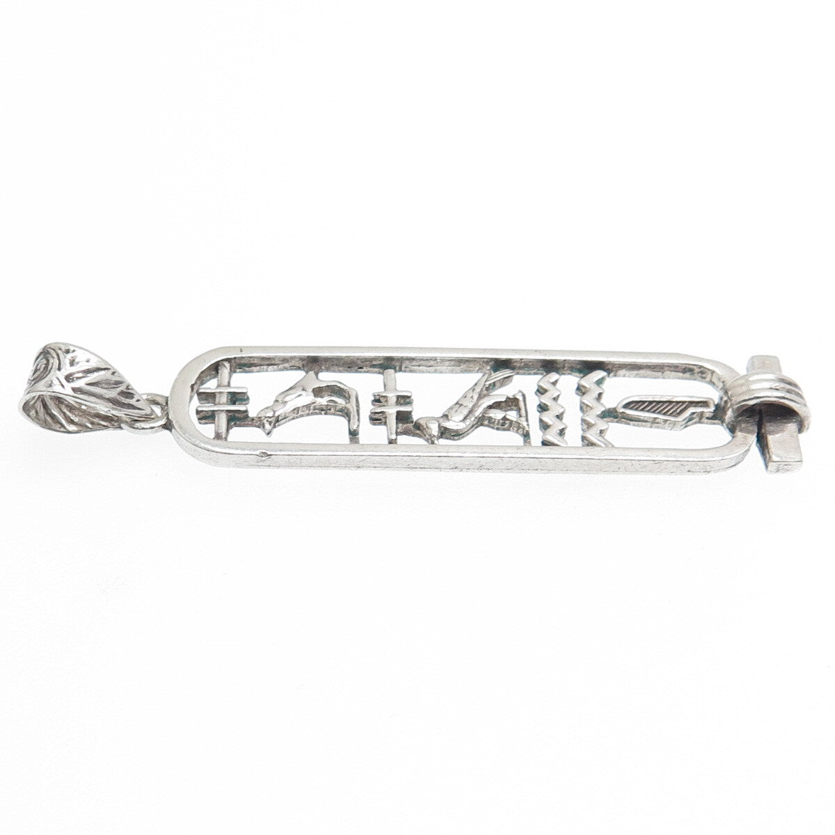 925 Sterling Silver Vintage Egyptian Cartouche Pendant